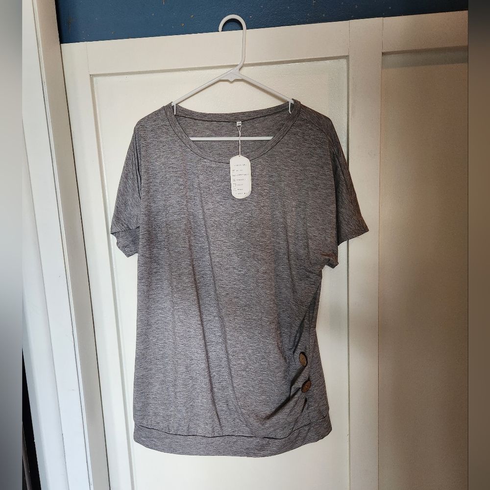 Vislilly Gray Buttoned Shirt
